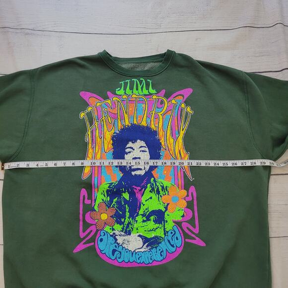 Urban Outfitters Size OS Oversized Crewneck Jimi Hendrix Graphic Sweatshirt - Picture 4 of 8